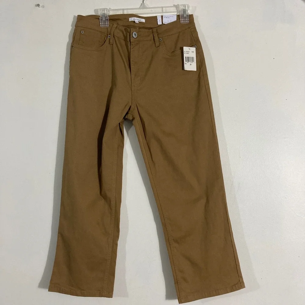 STS Blue Faye Crop Wide Leg‎ Jeans Womens 31 Brown New High Rise Faye Crop Pants